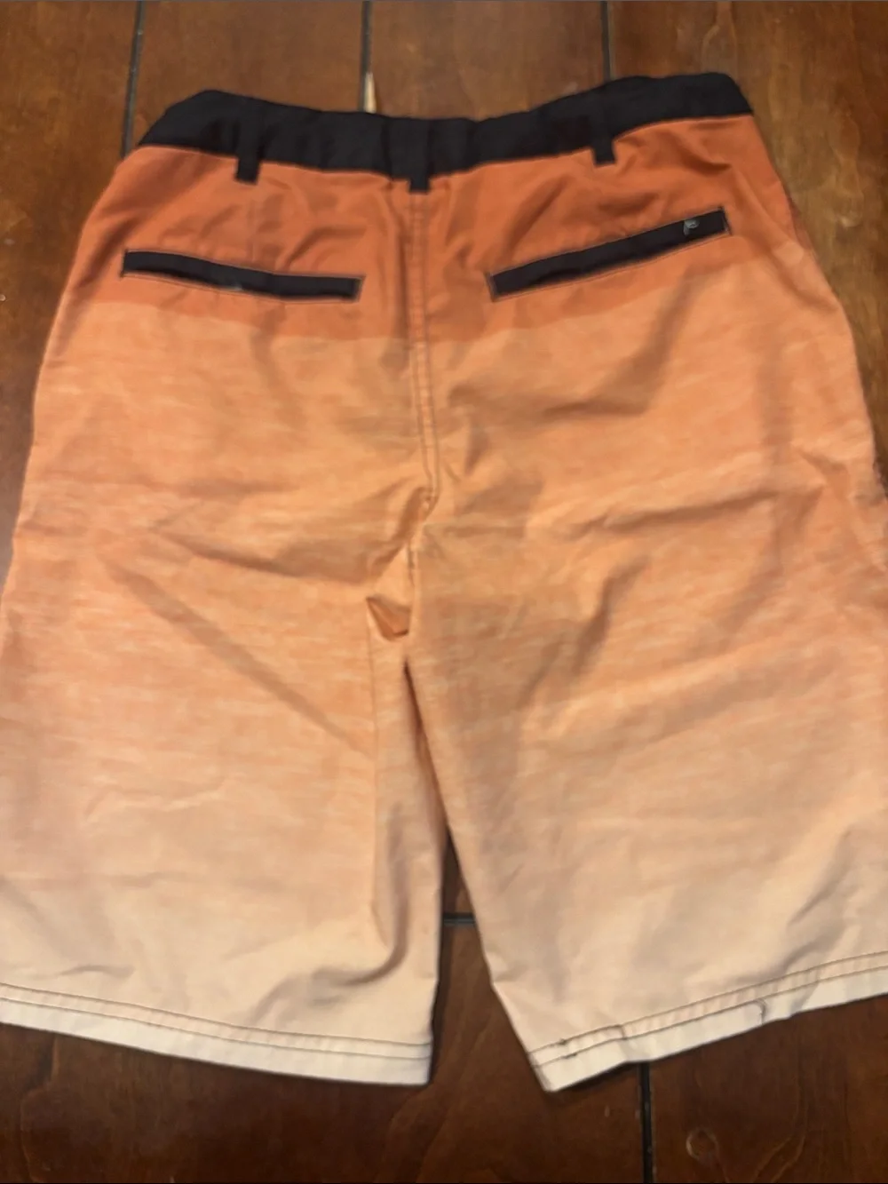 art class Orange Ombre Swim Trunks with Black Waistband
